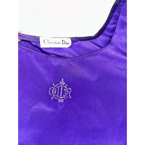 Christian Dior Tank Top Women Size S Casual Vintage Purple - Picture 2 of 8